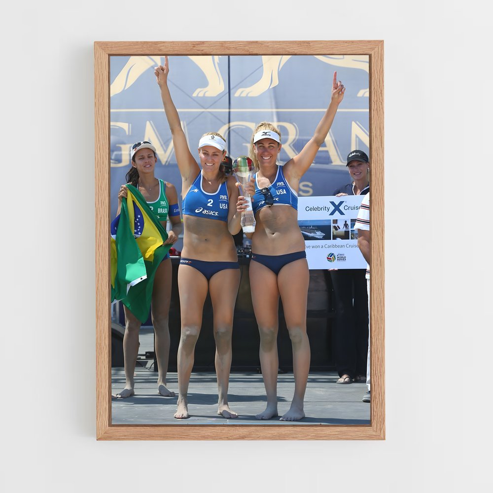 Poster Beach Queens – affiche Beach-volley (vue 4)
